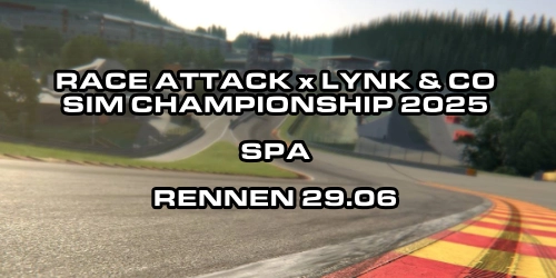 Bild zum Event Race Attack x Lynk & Co - Sim Championship 2025 - Rennen - Spa vom 29.06.25 bis zum 29.06.25